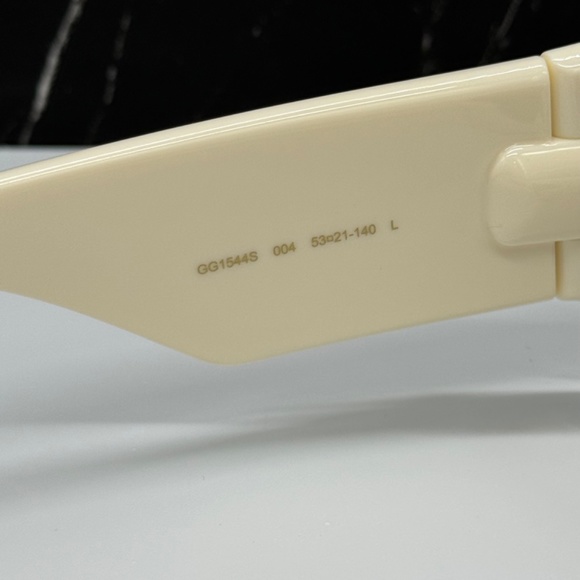 NEW GUCCI GG1544S 004 WOMEN SUNGLASSES GUCCI GG 1544S 004 WHITE BROWN EYEWEAR - Picture 10 of 12